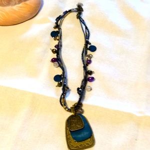 NWOt 10.5” Soho Bohemian Hammered gold necklace.